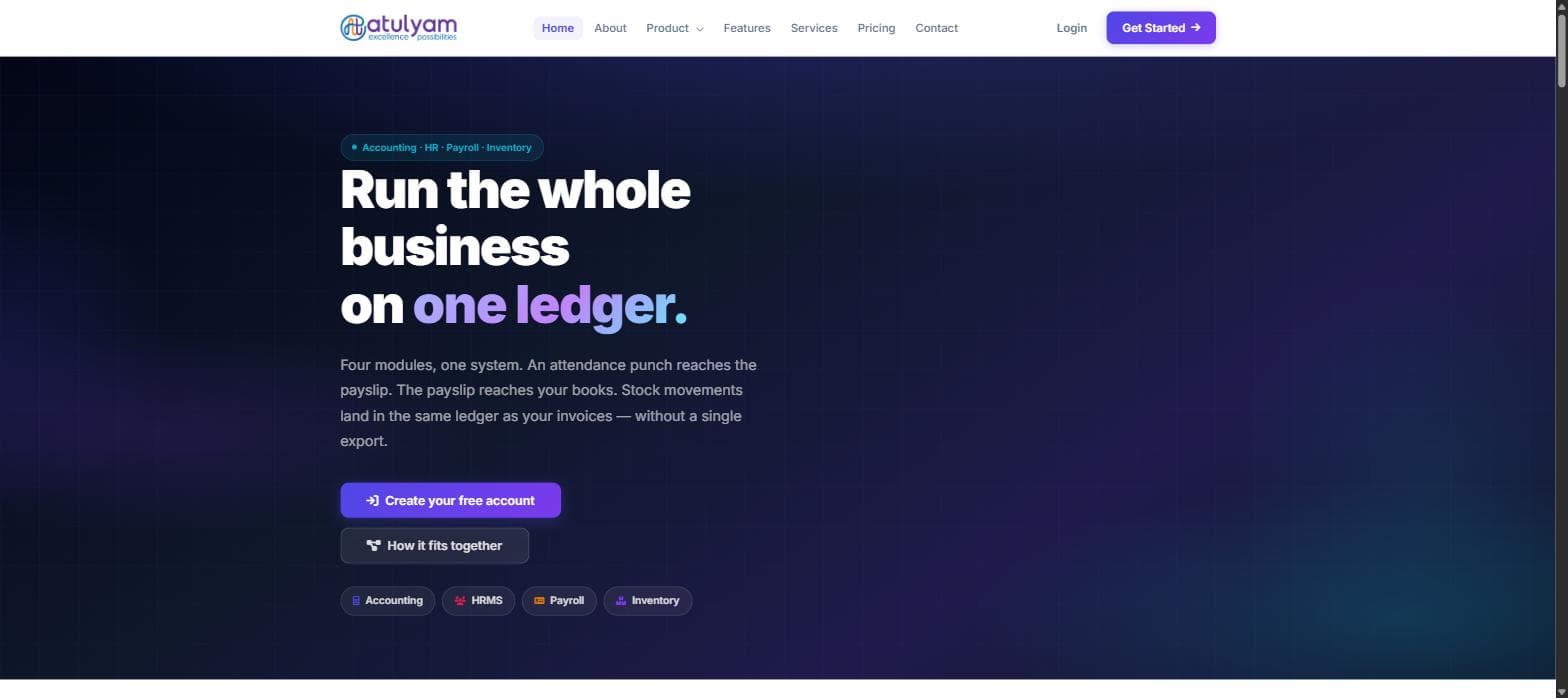 A Business Management Platform: AtulyamAccounts