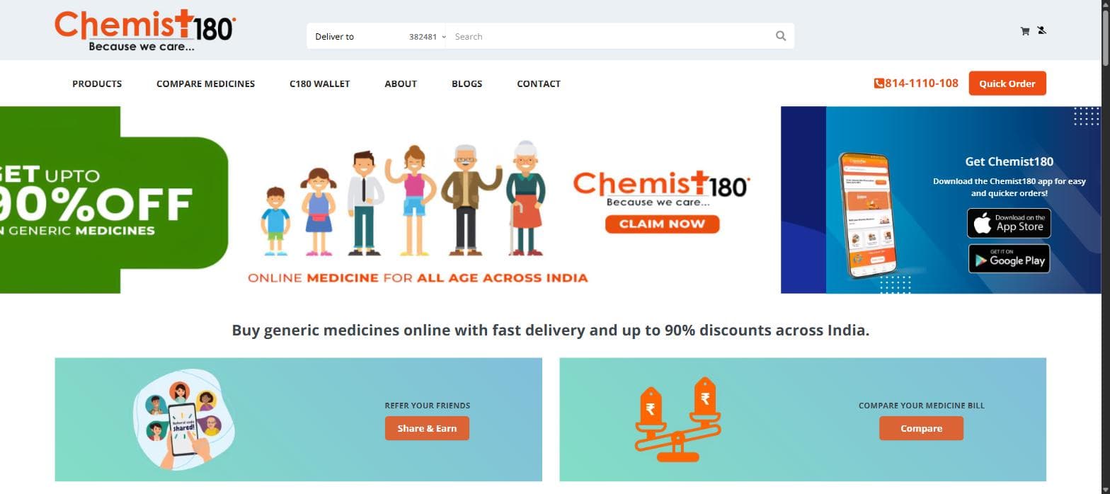 An Online Pharmacy Platform for Chemist180